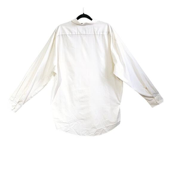Classix Men's XL Long Sleeve Pocket Front Dress Shirt Solid White Office Career - Picture 4 of 6
